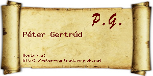 Péter Gertrúd névjegykártya