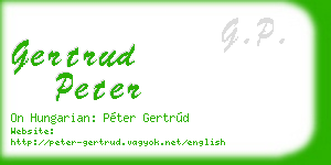 gertrud peter business card