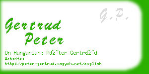 gertrud peter business card